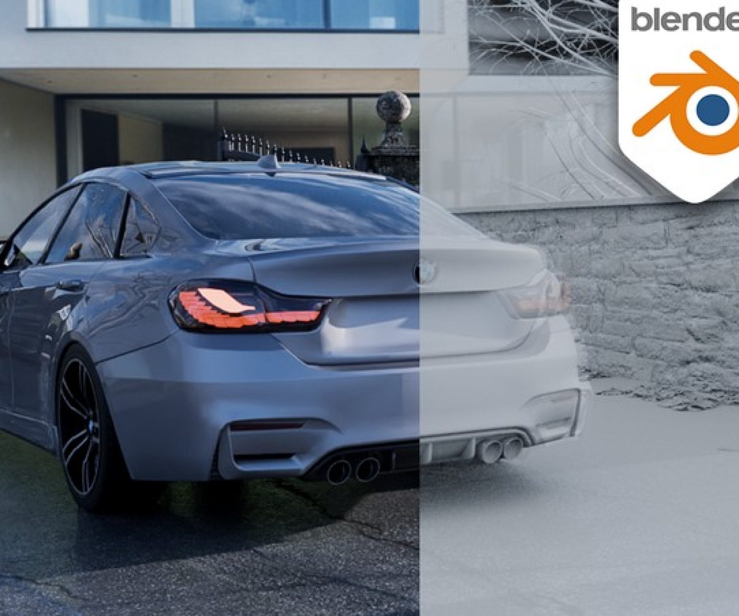 car 3d render blender